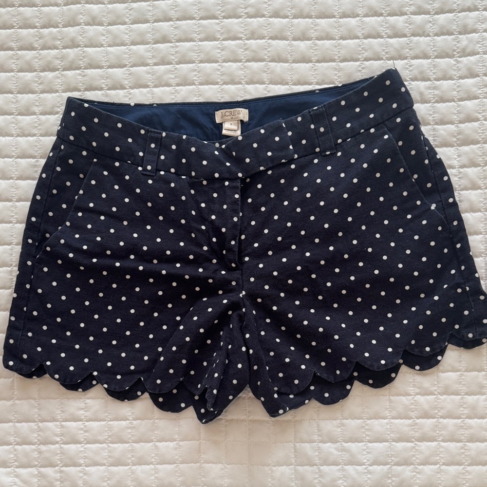 J. Crew Navy Polka Dot Women's Shorts Size 0